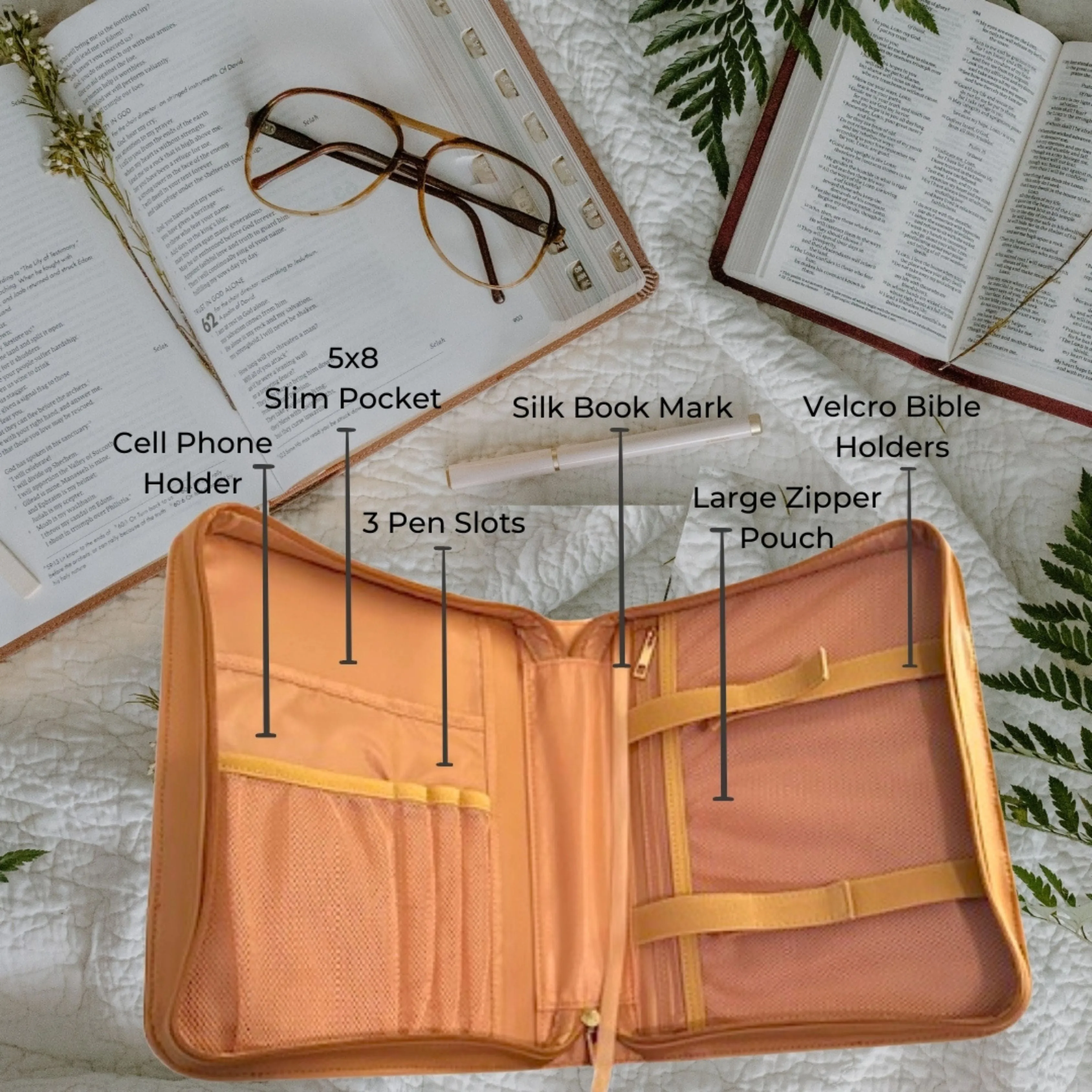 Purple Lavender Bible Carrying Case for Women