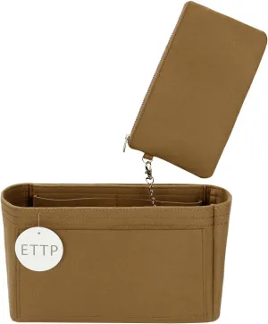 Purse Organizer Insert For Handbags, Tote Bag Organizer Insert, Handbag Organizer For Tote & Handbags, Compatible with Neverful Speedy and More (Slender Large,Lighting Coffee)