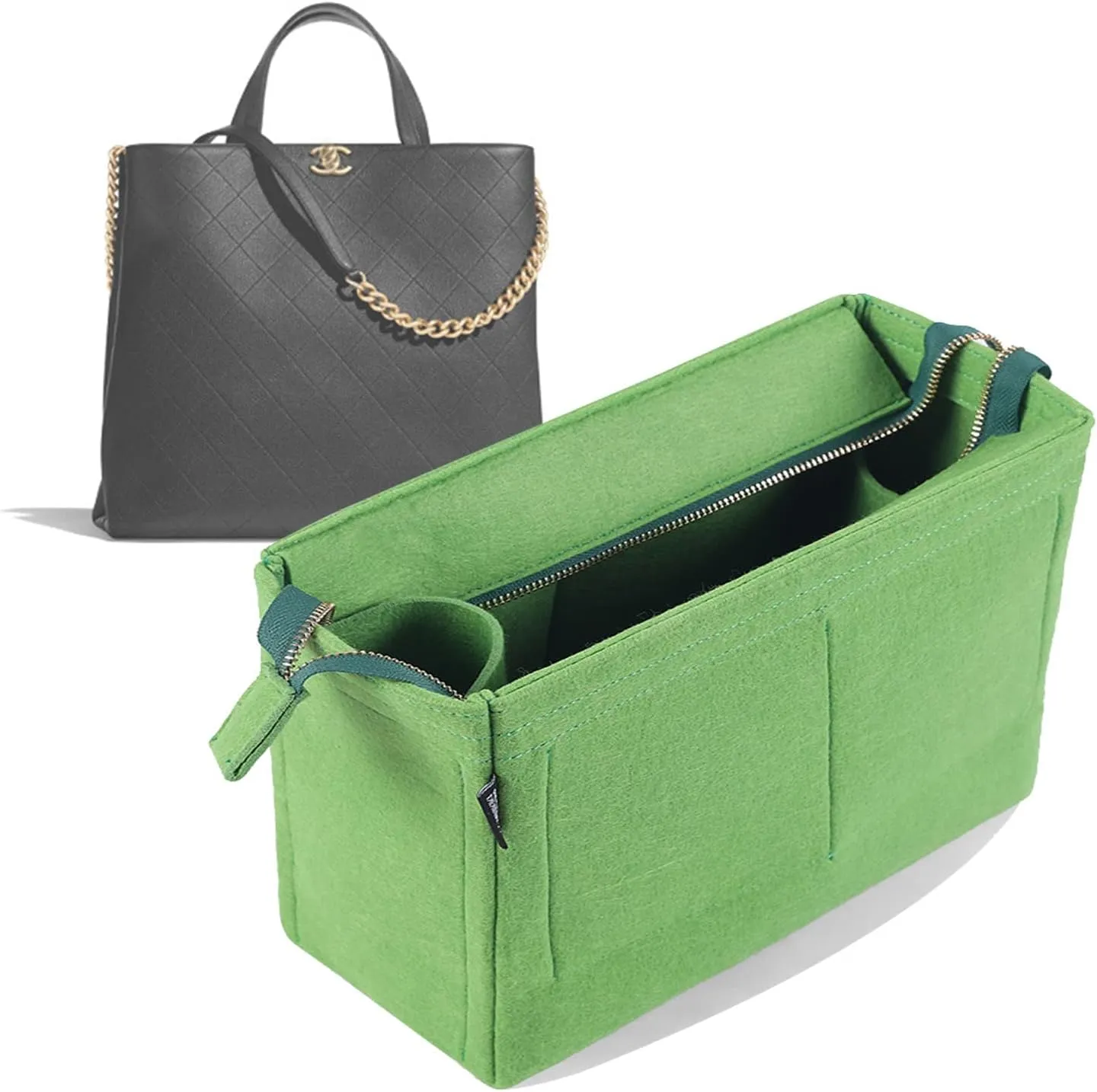Purse Organizer Insert for shopping Large bag insert Organizer2086green-B