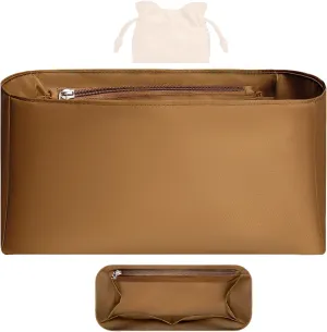Purse Organizer Insert, Nylon Inner Liner for Loewe Flamenco Bag, Durable Storage Multiple Pouch Cosmetics Zipper Bag Insert Handbag Organizer (Style-04, Mini)