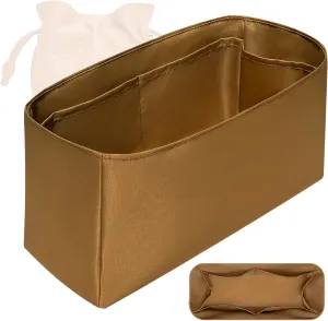 Purse Organizer Insert, Nylon Inner Liner for Loewe Flamenco Bag, Durable Storage with Multiple Pouch, Cosmetics Zipper Bag Insert, Handbag Organizer (style-03, Medium)