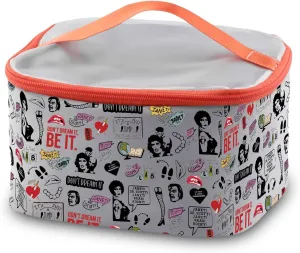 PXTIDY Horror Characters Cosmetic Case Picture Show Gift Movie Series Fans Gift TV Show Makeup Bag For Women