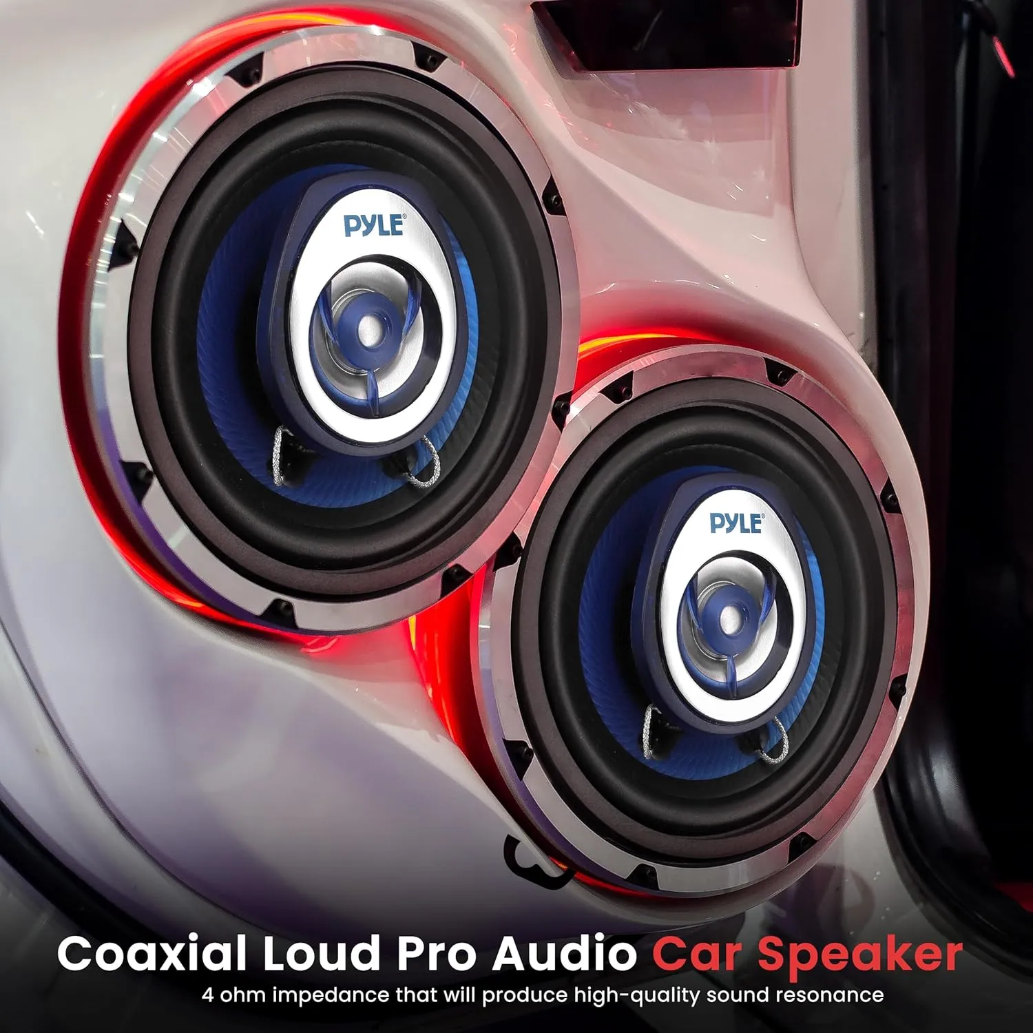 Pyle 2-Way Universal Car Stereo Speakers - 120W 3.5 Inch Coaxial Loud Pro Audio Car Speaker Universal OEM Quick Replacement Component Speaker Vehicle Door/Side Panel Mount Compatible PL32BL (Pair)