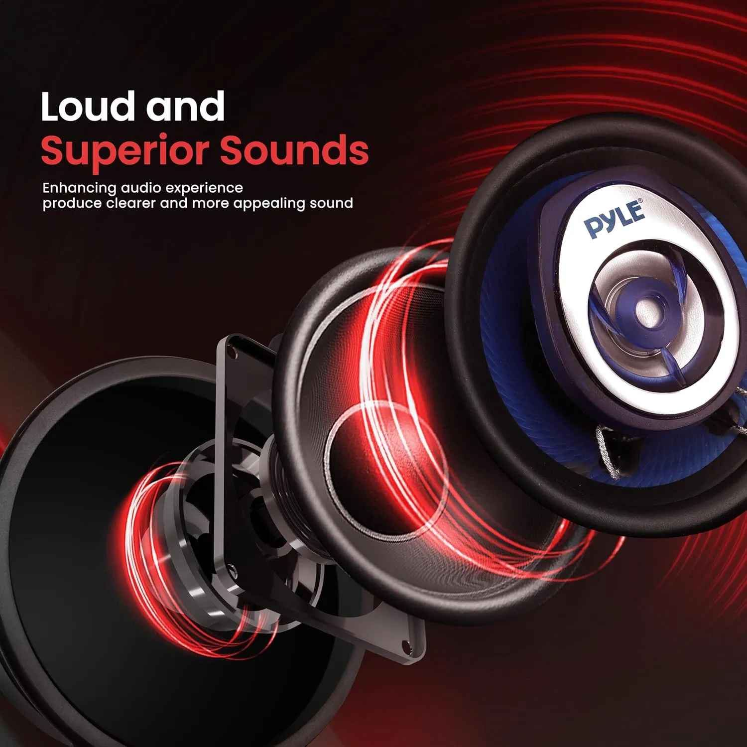 Pyle 2-Way Universal Car Stereo Speakers - 120W 3.5 Inch Coaxial Loud Pro Audio Car Speaker Universal OEM Quick Replacement Component Speaker Vehicle Door/Side Panel Mount Compatible PL32BL (Pair)