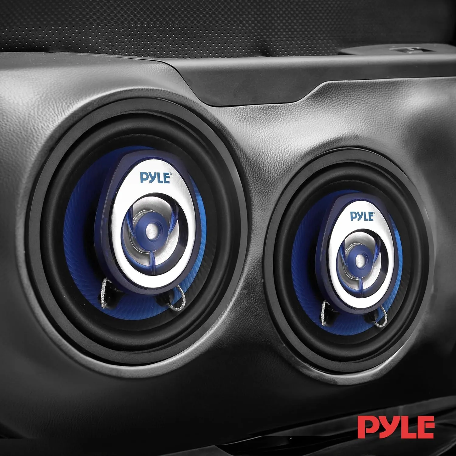 Pyle 2-Way Universal Car Stereo Speakers - 120W 3.5 Inch Coaxial Loud Pro Audio Car Speaker Universal OEM Quick Replacement Component Speaker Vehicle Door/Side Panel Mount Compatible PL32BL (Pair)