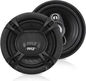 Pyle 3-Way Universal Car Stereo Speakers-240W 5.25" Triaxial Loud Pro Audio Car Speaker-Universal OEM Quick Replacement Component Speaker Vehicle Door/Side Panel Mount Compatible PL513BK (Pair), Black
