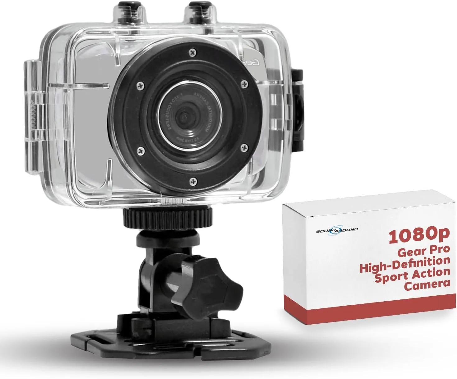 Pyle Mini HD Sports Action Camera - 5.0 MP HD Cam with 2" Touch Screen, USB, SD Card Slot, Rechargeable Battery - IPX8 Waterproof Case, Helmet Mount, Bike Handlebar, Ideal for Outdoor Adventures