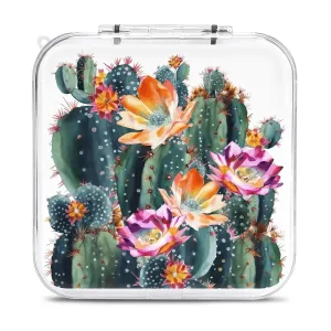 QMNBTES Blooming Green Switch Game Case Switch Game Holder Cartridge Case Storage 12 Games & 2 Micro Sd Card Slots, Travel Carry Cases, Portable Games Card Storage, Hard Shell, Buckle Closure