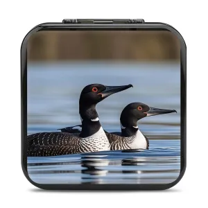 QMNBTES Loon Birds Switch Game Case Switch Game Holder Cartridge Case Storage 24 Games & 2 Micro Sd Card Slots, Travel Carry Cases, Portable Games Card Storage, Hard Shell, Buckle Closure