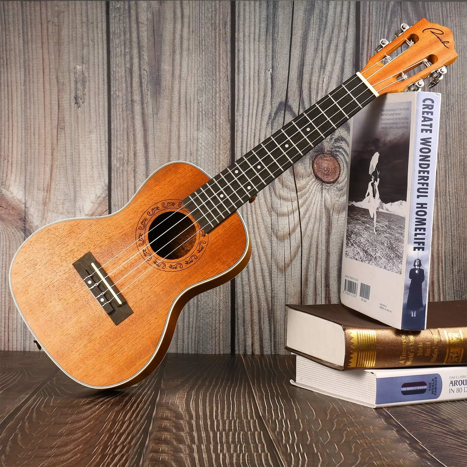 Ranch Concert Ukulele 23 inch Classical ukelele Instrument with Online 12 Lessons Professional Beginner Ukalalee Starter Pack Bundle Ukele Gig bag