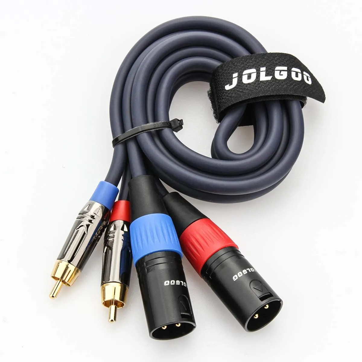 RCA to XLR HiFi Audio Cable - 2 RCA to 2 XLR, 3.3 Feet, 4N OFC Wire for Amplifier, Mixer, Microphone
