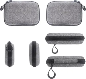 Recorder Organizer for PLAUD NotePin AI Case Wearable Cable Zipper Bag Gray