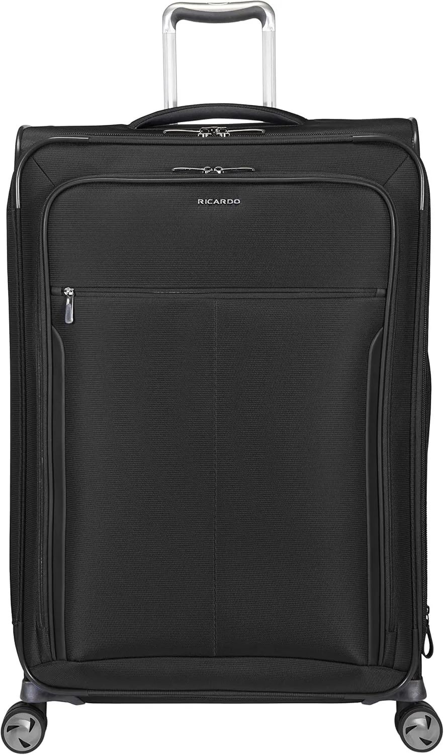 Ricardo Beverly Hills Seahaven 2.0 Softside Expandable Luggage with 4 Spinner Wheels, Water-Resistant Polyester, Exclusive Packing Cube Included, Men and Women, Midnight, Large Check-In 29-Inch