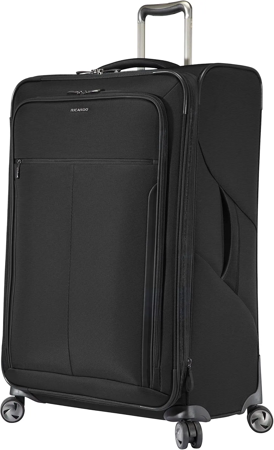 Ricardo Beverly Hills Seahaven 2.0 Softside Expandable Luggage with 4 Spinner Wheels, Water-Resistant Polyester, Exclusive Packing Cube Included, Men and Women, Midnight, Large Check-In 29-Inch