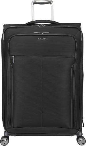 Ricardo Beverly Hills Seahaven 2.0 Softside Expandable Luggage with 4 Spinner Wheels, Water-Resistant Polyester, Exclusive Packing Cube Included, Men and Women, Midnight, Large Check-In 29-Inch