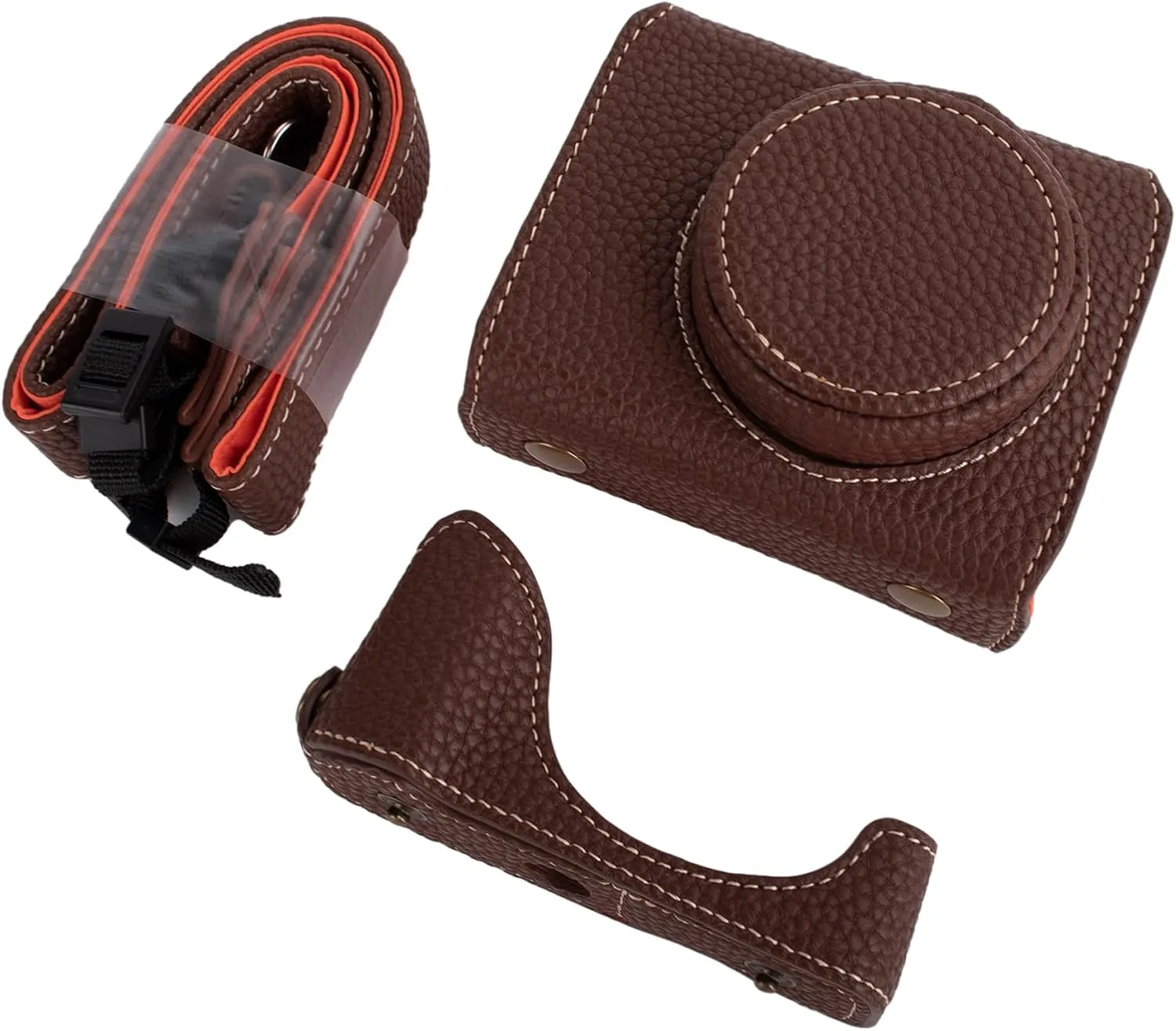 Rieibi G7 X G7X II G7X III Case, Vintage Leather Camera Case for Canon PowerShot G7X G7X Mark II G7X Mark III DSLR Camera, Protective Case with Strap