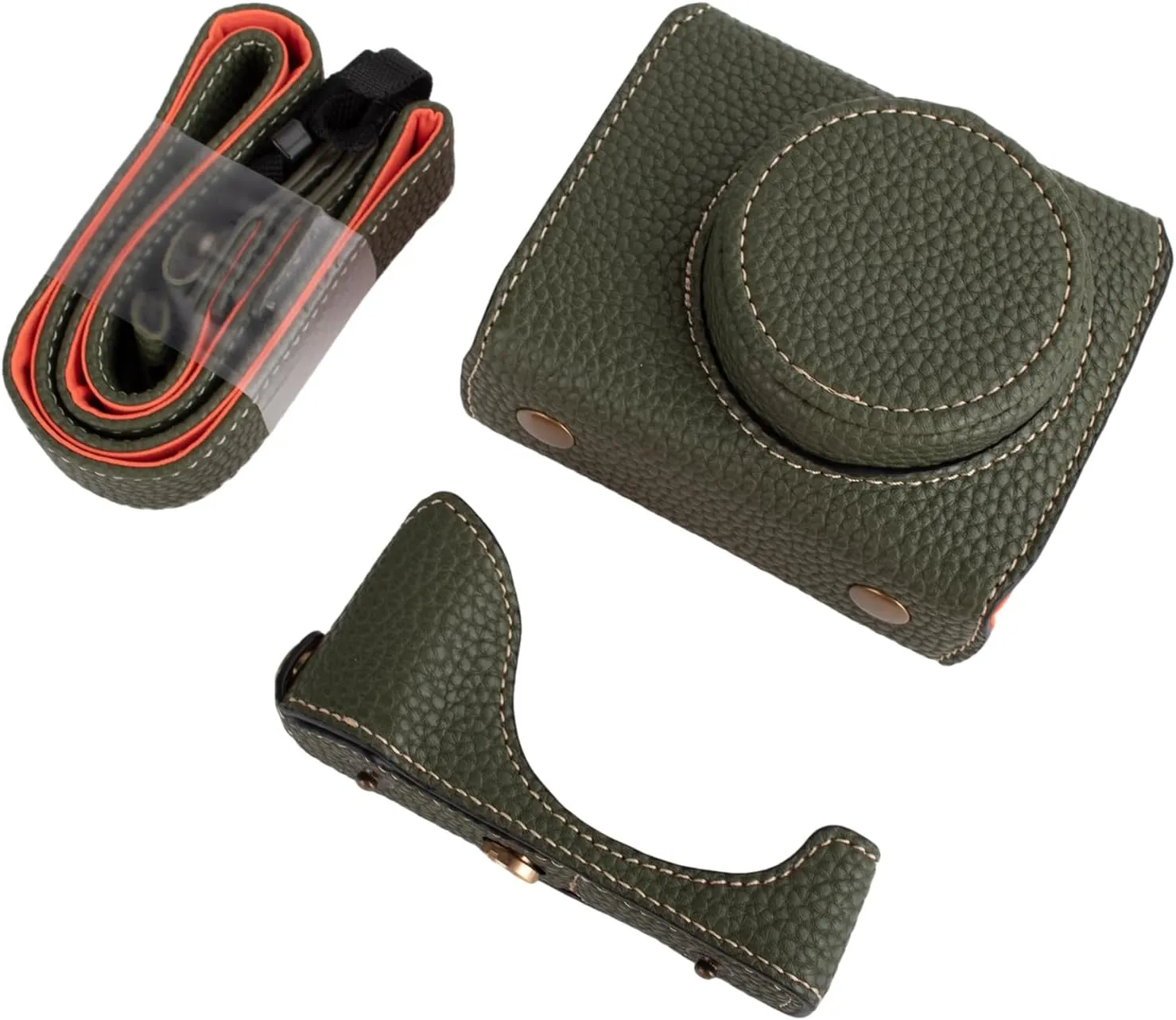 Rieibi G7 X G7X II G7X III Case, Vintage Leather Camera Case for Canon PowerShot G7X G7X Mark II G7X Mark III DSLR Camera, Protective Case with Strap