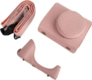Rieibi G7 X G7X II G7X III Case, Vintage Leather Camera Case for Canon PowerShot G7X G7X Mark II G7X Mark III DSLR Camera, Protective Case with Strap