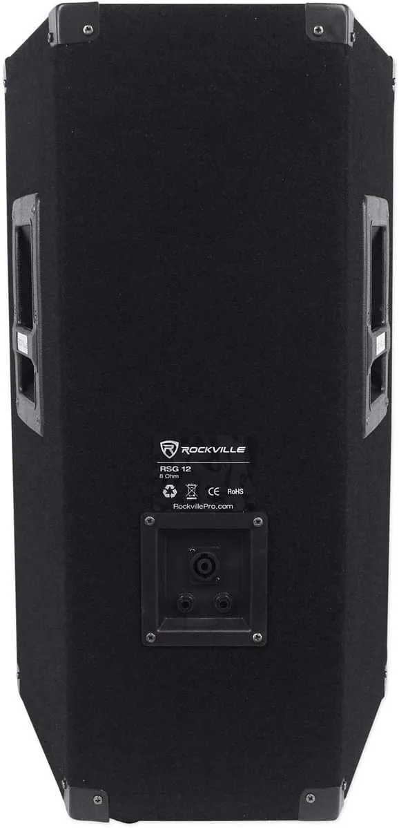 Rockville RSG12 12-Inch 1000 Watt 8-Ohm 3-Way Passive PA Speaker, High-Power Audio, Durable Build, Wide Sound Dispersion, Perfect for DJs and Live Events