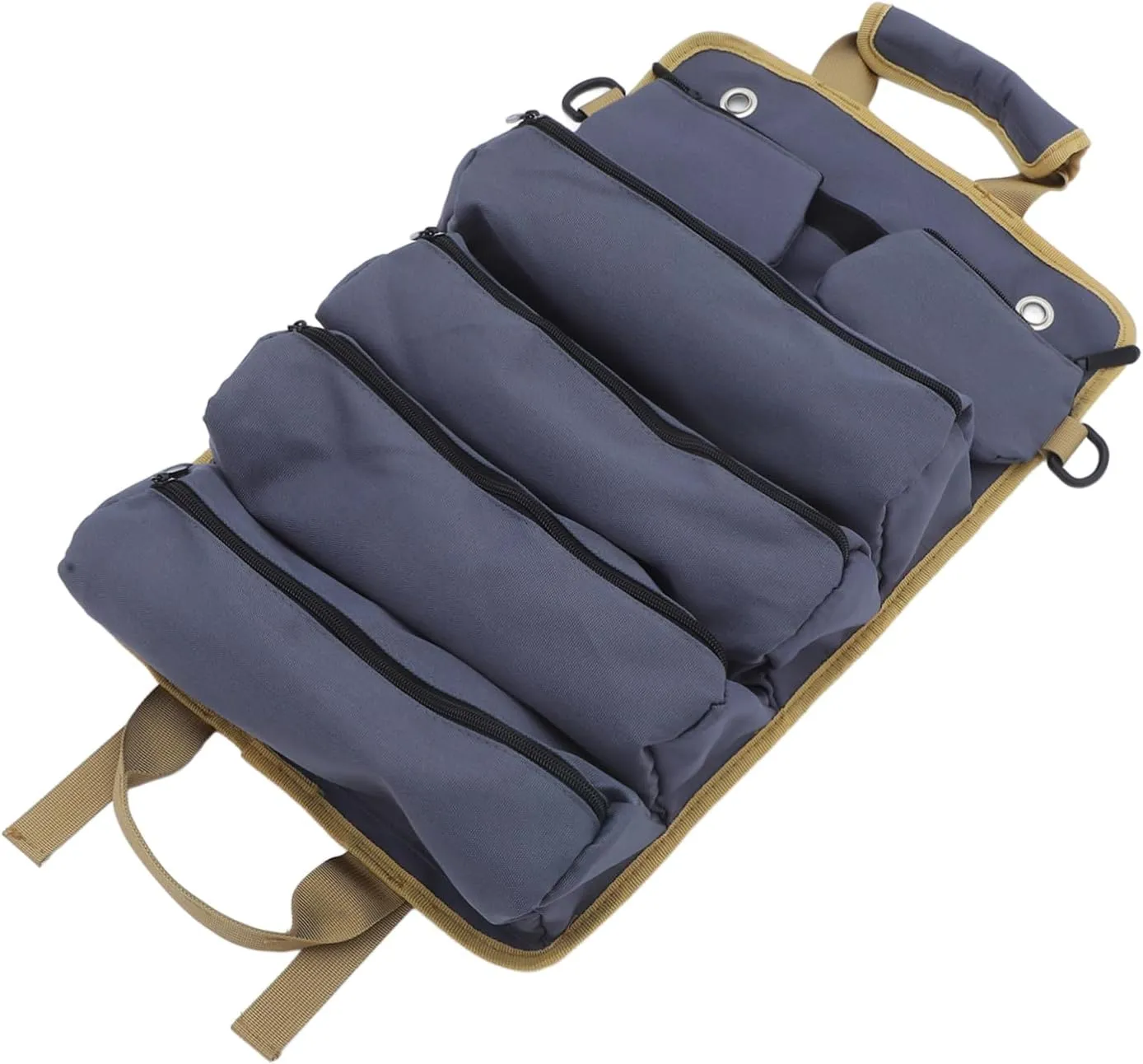 Roll up Tool Bag for Men Electricians Woodworkers Portable Tool Organizer Pouch Storage Bag