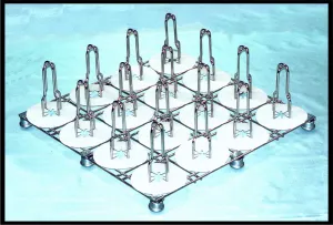 Rolling Chrome Floor Rack