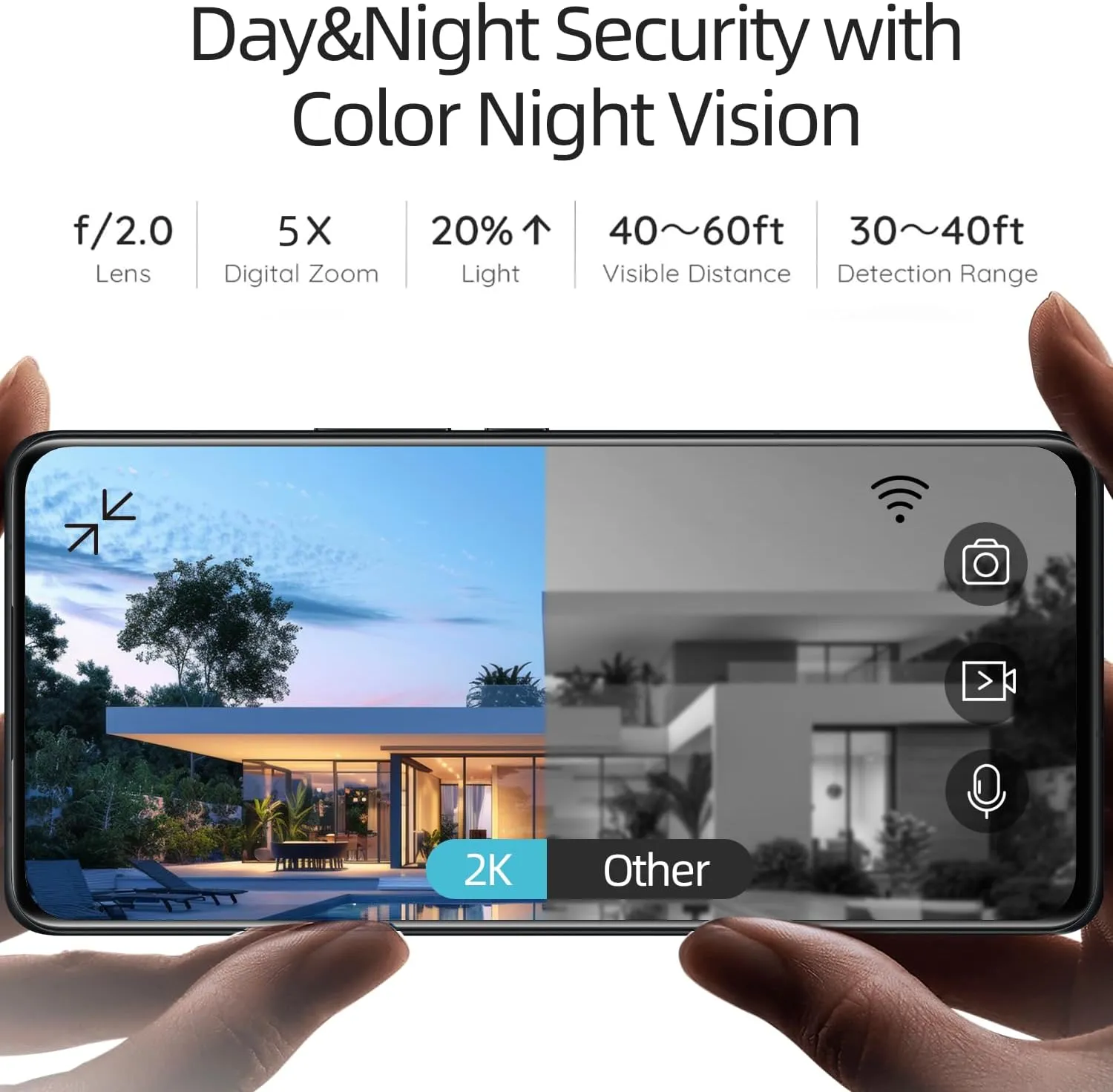 Rraycom 5G/2.4G WiFi Security Cameras Wireless Outdoor, 2K Battery Powered AI Motion Detection Siren Alarm Home Indoor Camera,Color Night Vision, 2-Way Talk, IP65 Waterproof, Works/Alexa, Cloud/SD