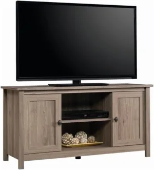 Sauder County Line Panel TV Stand, For TVs up to 47", Salt Oak finish