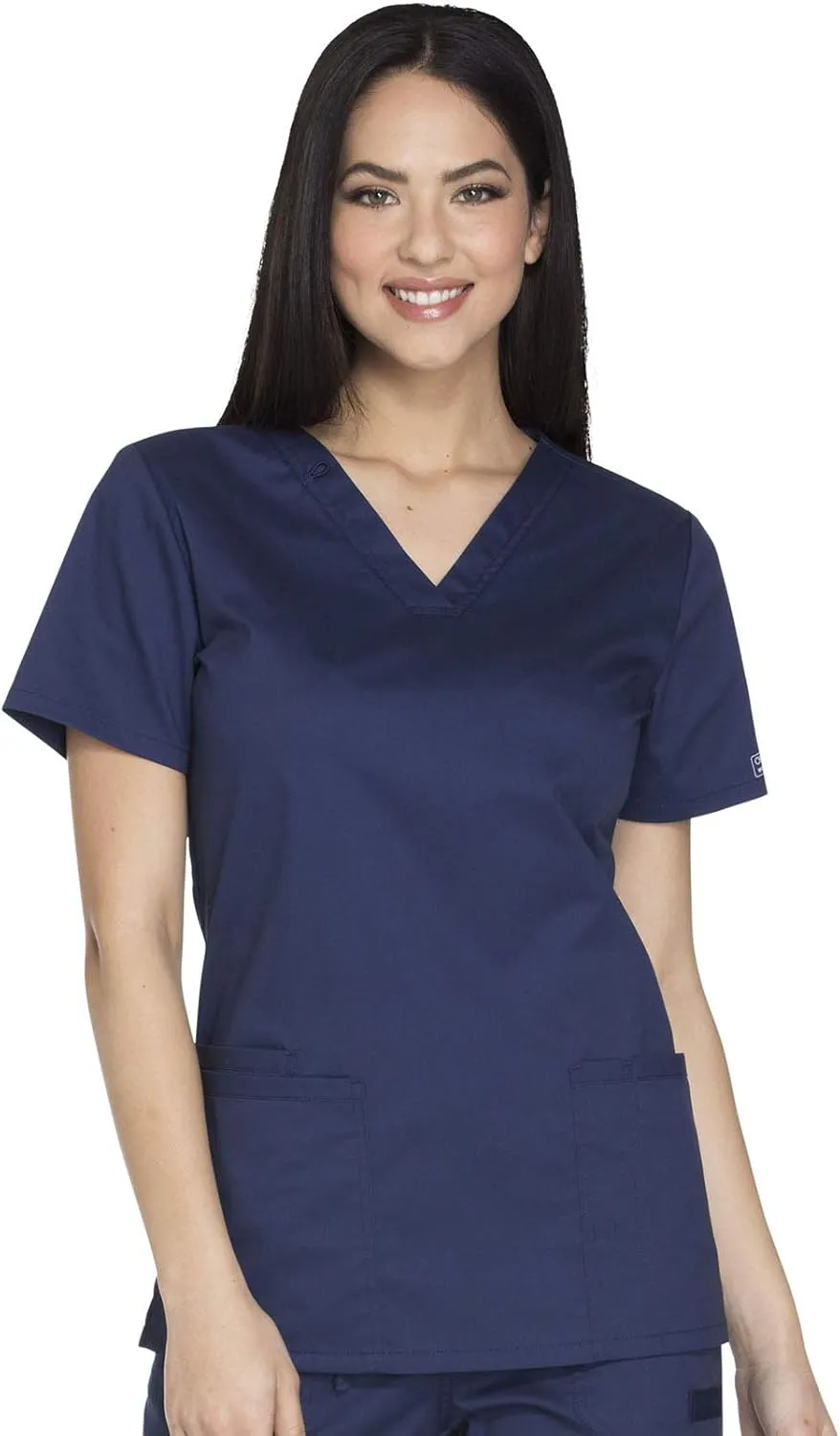 Scrubs for Women Workwear Core Stretch V-Neck Top, Soft Brushed Twill WW630