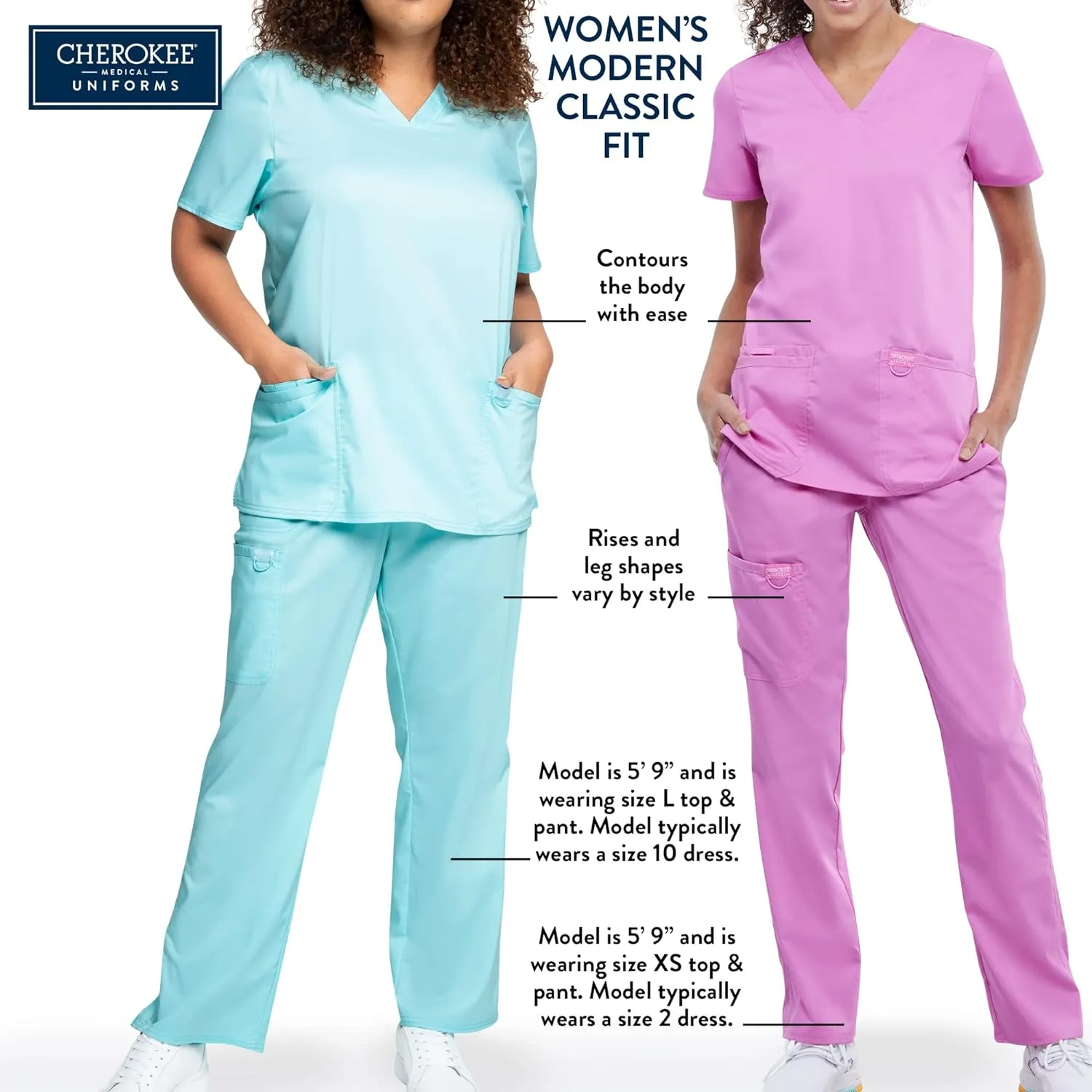 Scrubs for Women Workwear Core Stretch V-Neck Top, Soft Brushed Twill WW630