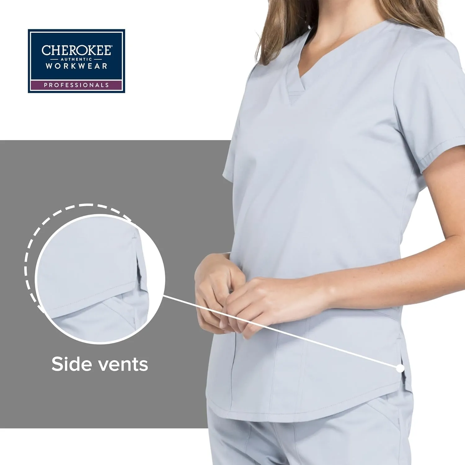 Scrubs for Women Workwear Professionals V-Neck Top, Soft Stretch - WW665