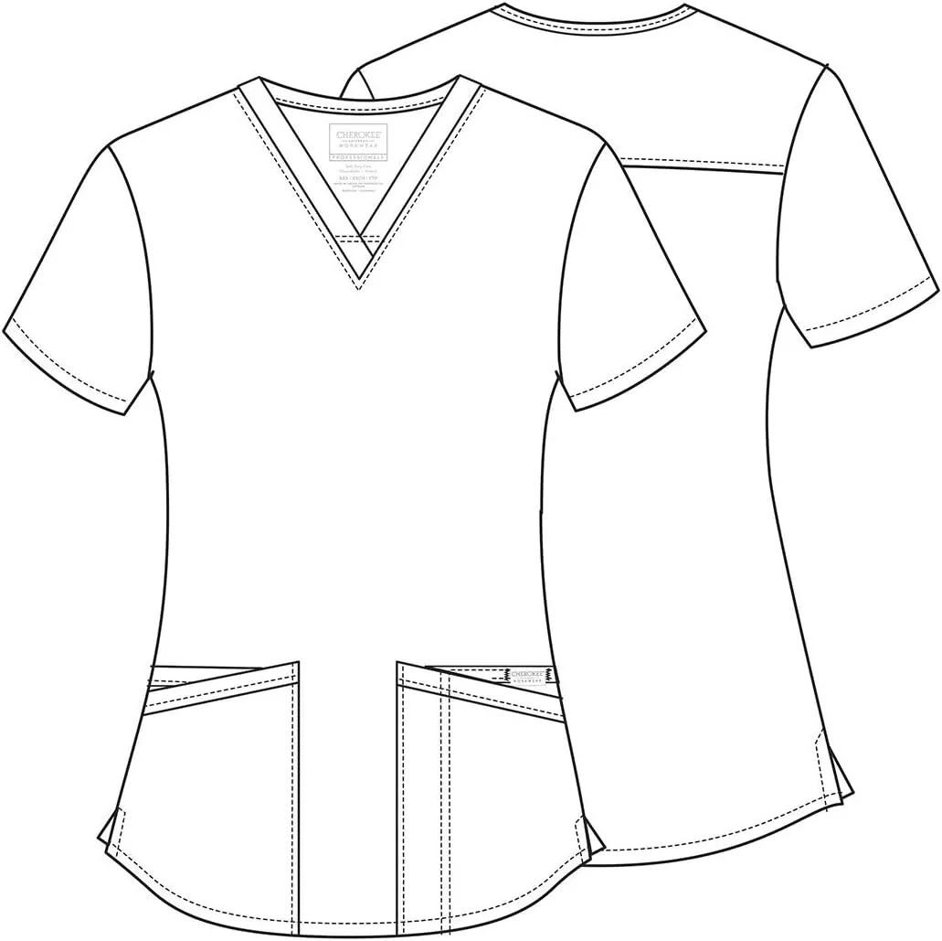Scrubs for Women Workwear Professionals V-Neck Top, Soft Stretch - WW665