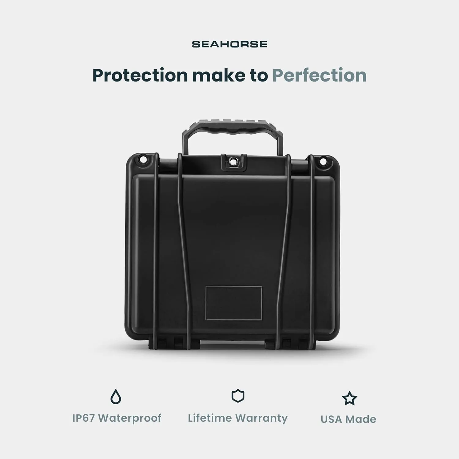 Seahorse 300 Heavy Duty Protective Dry Box Case with Accuform Foam - TSA Approved/Mil Spec / IP67 Waterproof/Airtight/USA Made for First Aid Kits, Emergency Box, Camera