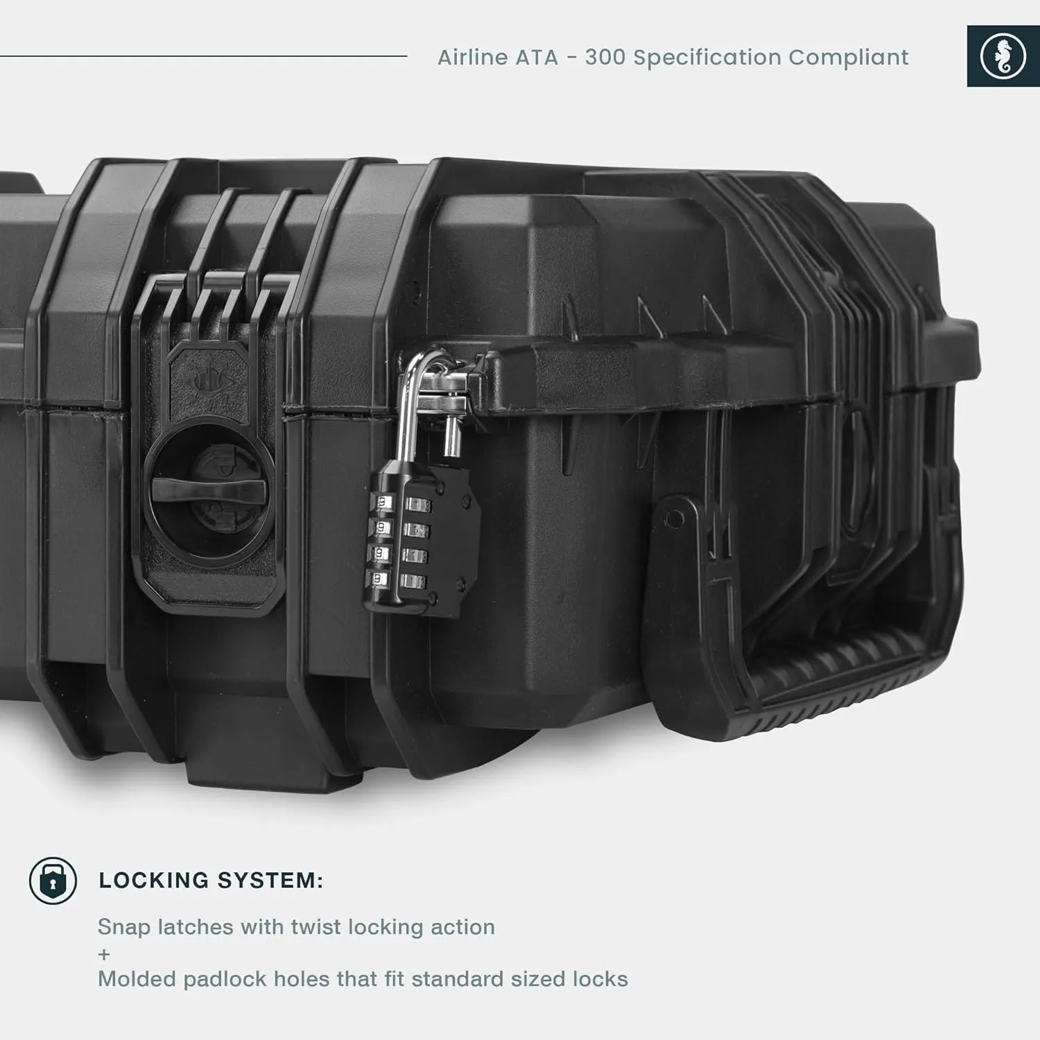 Seahorse Heavy Duty Hard Protective Rifle Cases - TSA Approved/Mil Spec / IP67 Waterproof/USA Made for Rifles, Shotguns, Telescopes, Car Utility Rack, Guitars, Rooftop Rack