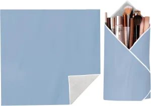 Self-Adhesive Makeup Bag – Portable Magic Cloth Cosmetic Pouch & Lens Wrap, Travel Organizer for Beauty Essentials, Gifts, and Daily Use,Blue,21.65inch