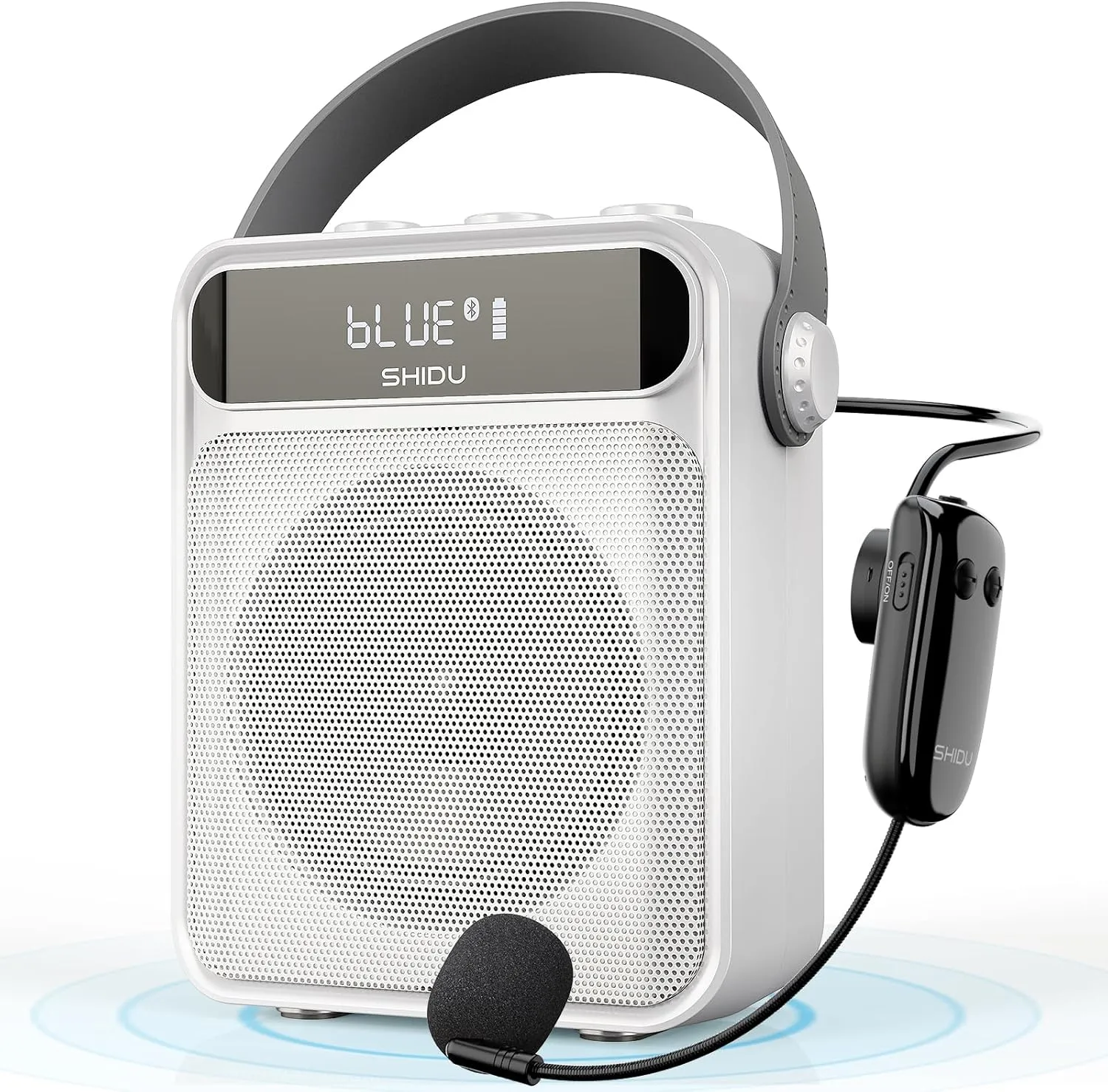 SHIDU 40W Voice Amplifier with Wireless Microphone Headset, Wireless Voice Amplifier for Teacher, Bluetooth Power Amplifier Portable Megaphone for Classroom Speech Meeting Instructor Outdoor-S95