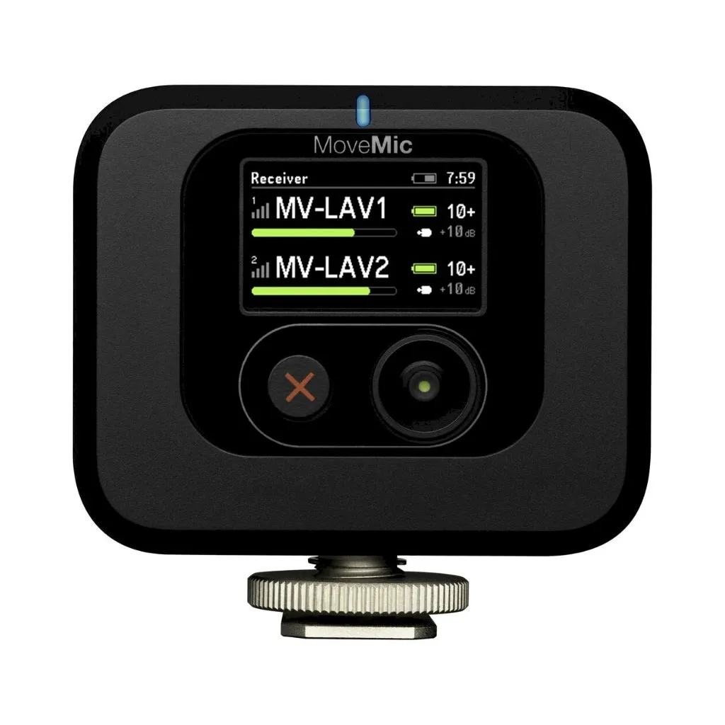 Shure Dual MoveMic Lavalier Microphones and MoveMic Receiver Kit with Charging Cases