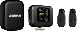 Shure MoveMic Two Kit - Pro Wireless Lavalier Microphones with Camera Receiver for DSLRs, iPhone, Android, Mac & PC, 2 Bluetooth Mini Mics, 24 Hours Charge, IPX4, Portable Clip Lavs (MV-Two-KIT-Z7)