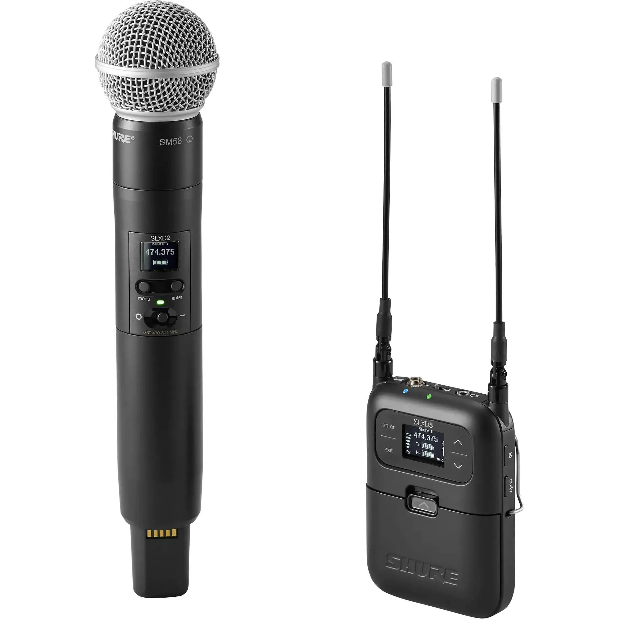 Shure SLXD25-SM58 Wireless System w/SM58 Handheld Transmitter - H55 Frequency