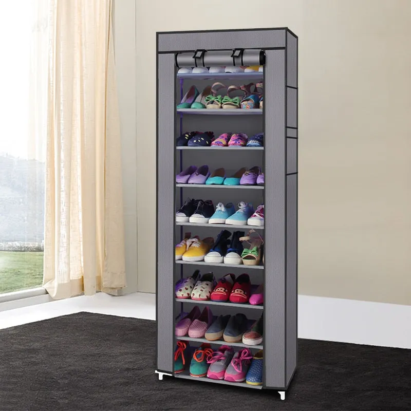 Simple Shoe Cabinet Dustproof Fabric Organizer Stand Holder