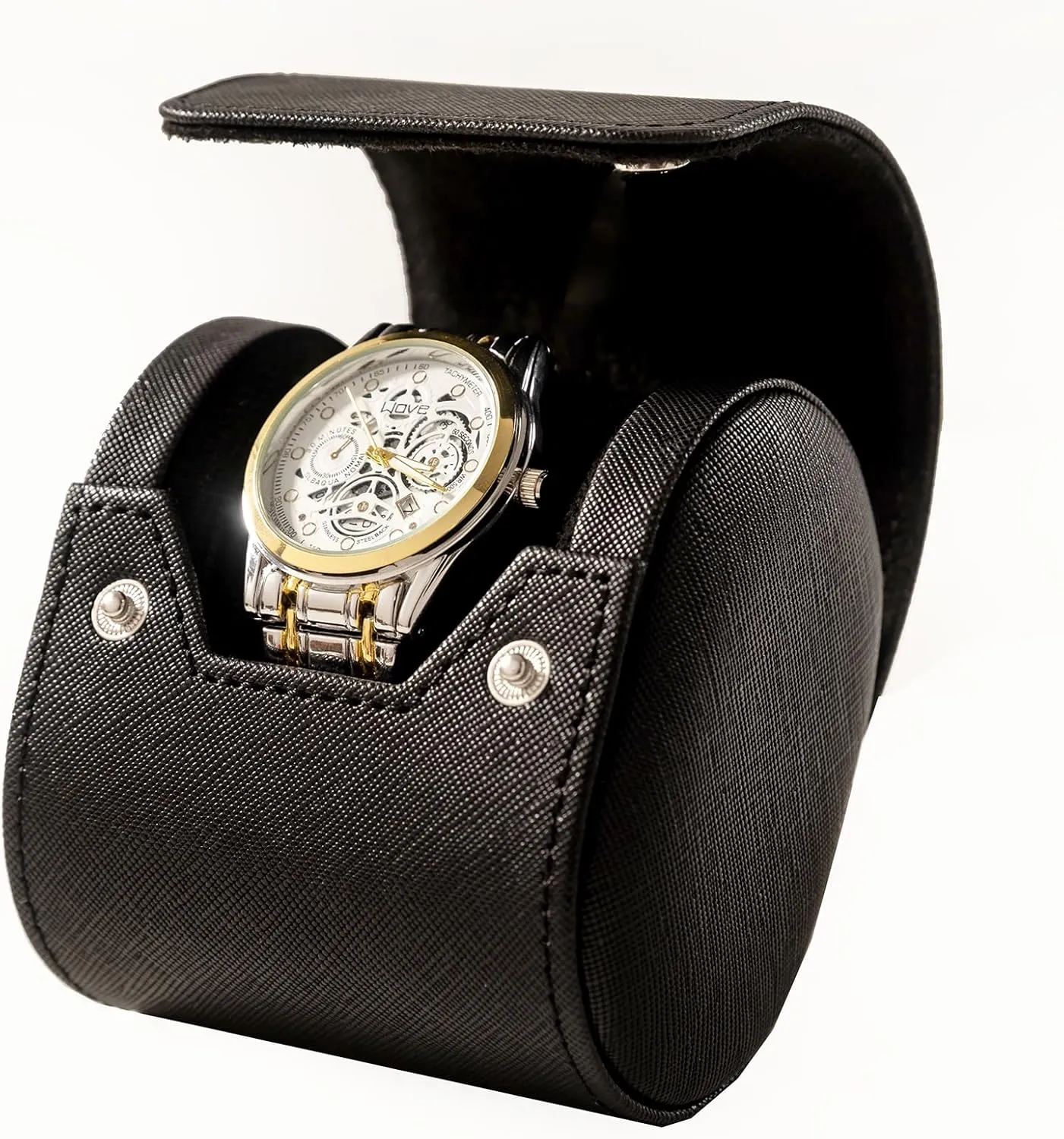Single Watch Travel Case - Classic Leather Watch Case with Perfect Texture.Watch Carrying Case or Organizer for Storage and Display. Ideal Gift for Men Traveling, All Handmade by Artisans