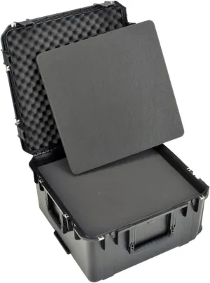 SKB Injection Molded Water-Tight Case 22.5 x 22.5 x 12.5 Inches with Wheels Cubed Foam (3I-2222-12BC)