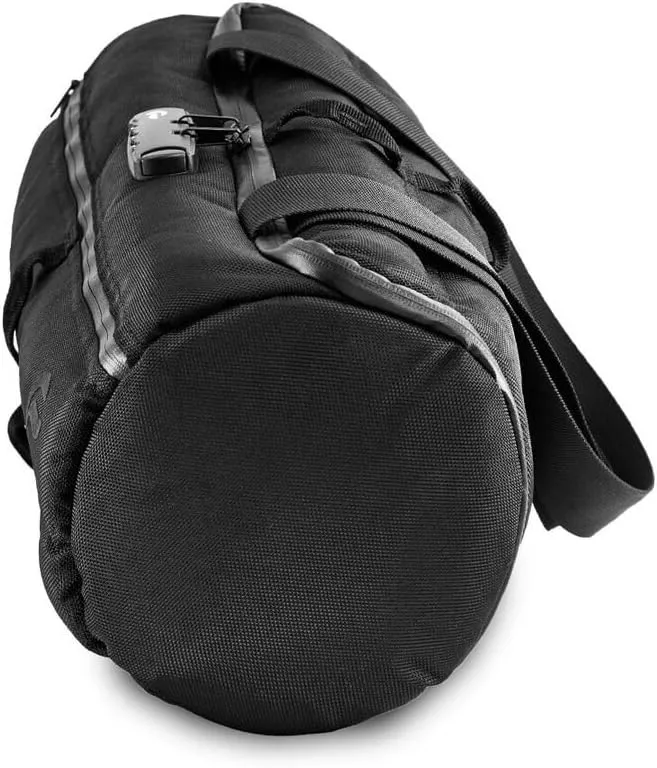 Skunk Duffle Bag 16"- Smell Proof - With combo lock (Black, 16"x7.5")
