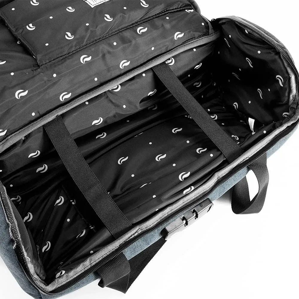Skunk Duffle Bag 16"- Smell Proof - With combo lock (Black, 16"x7.5")