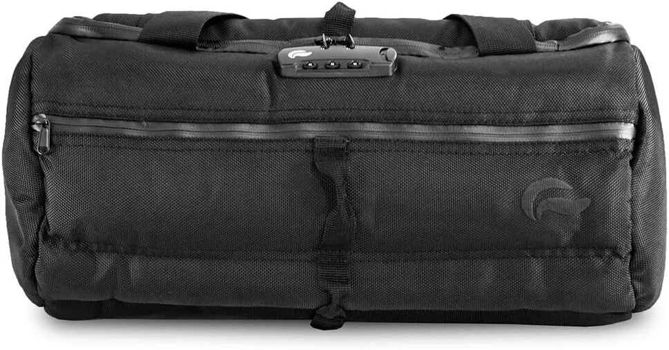 Skunk Duffle Bag 16"- Smell Proof - With combo lock (Black, 16"x7.5")