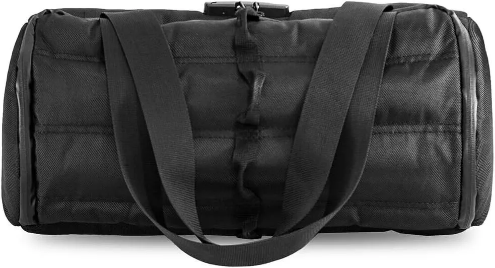 Skunk Duffle Bag 16"- Smell Proof - With combo lock (Black, 16"x7.5")