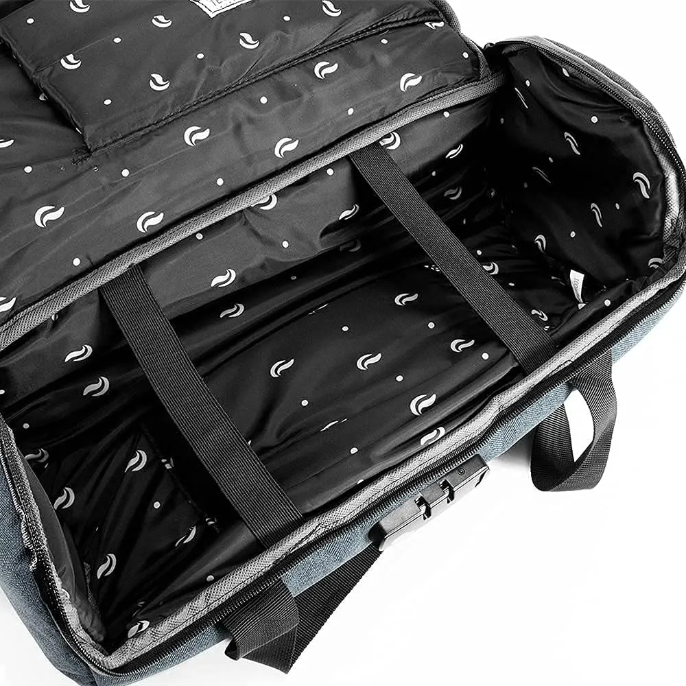 Skunk Duffle bag Medium 16"- Smell Proof - With combo lock - PATENT PENDING (Blue Navy, 16"x7.5")