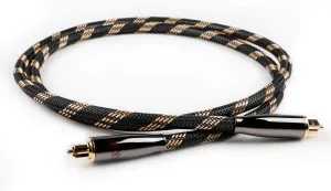 SKW Optical Digital Audio Toslink Cable Home Theater Fiber Optic Male to Male Gold Plated S/PDIF Cables - Copper Connectors, High-Reinforced Transparent Polymer Core, Nylon Braided 6.5ft(2M)