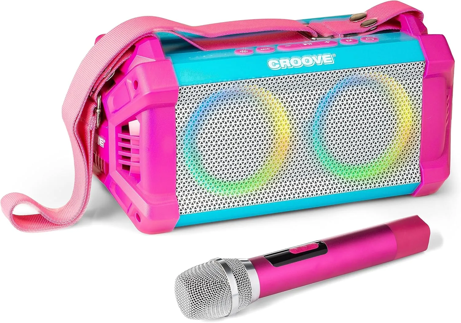 Sling & Sing Portable Karaoke Machine for Girls & Adults, Wireless Karaoke, Bluetooth Speaker with Microphone - Gift for Girl Age 7-8 Kid Music Player System, Gifts for Girls & Boys Ages 8-12 Year Old