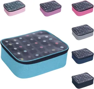 Small Clear Nail Polish Organizer Holds 30 bottles(15ml-0.5fl.oz) Nail Polish Case Multifunctional Nail Polish Bag organizer, Cosmetic Travel Makeup Cases for Women Green
