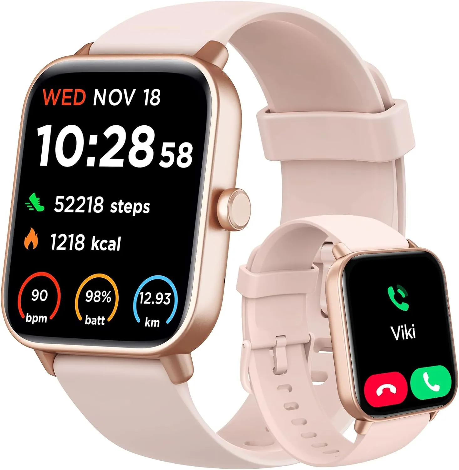 Smart Watch for Women Android & iPhone, Alexa Built-in, IP68 Waterproof Activity Fitness Tracker with Bluetooth Call (Answer/Make), 1.8" Smartwatch with Heart Rate/SpO2/Sleep Monitor, 100  Sports Mode